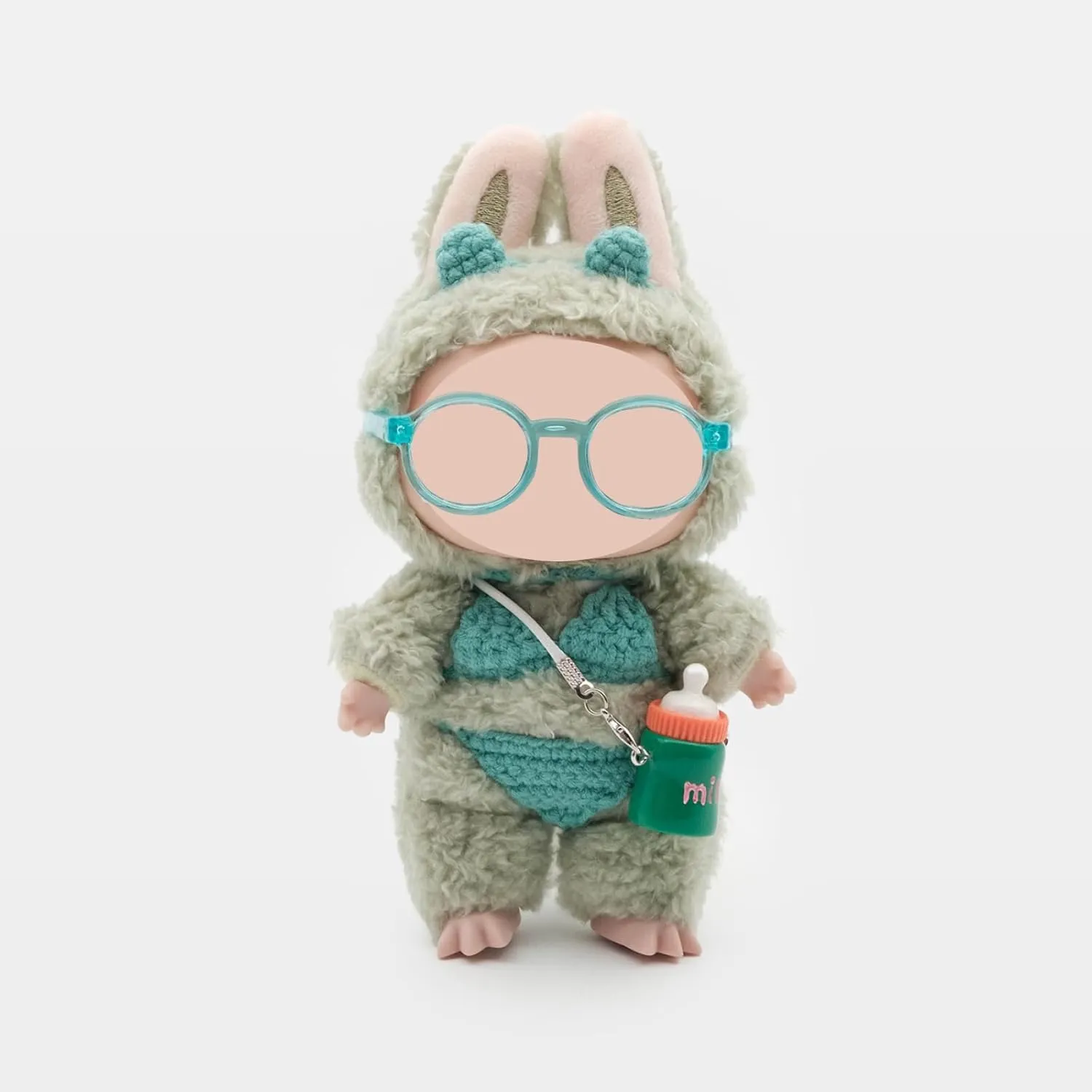 Clothes for 17cm Doll, Handmade Bikini Set with Accessories Outfit, 4 Pieces Kawaii Chic Style Cute Dress for Dolls Accessories