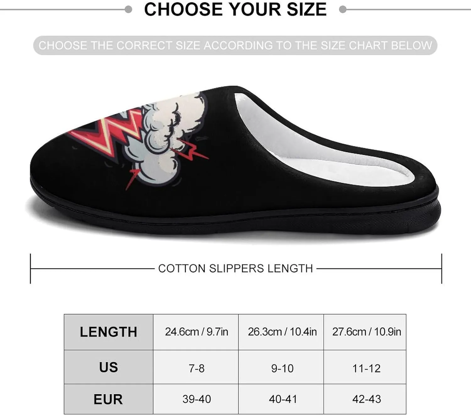 Cloud Thunder Cotton Slippers for Women Warm Slippers Anti Slip House Shoes