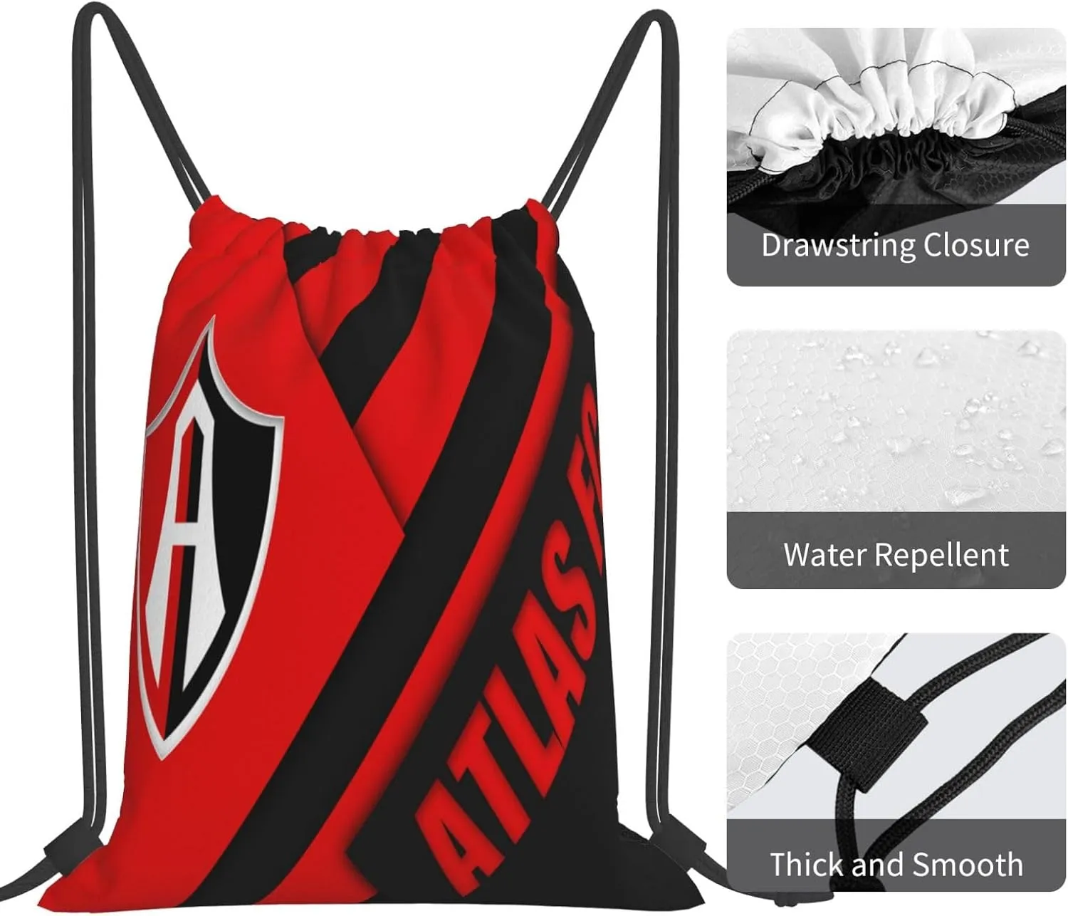 Club-Atlas-FC Drawstring Bag for Sports Fans Shopping Yoga Camping