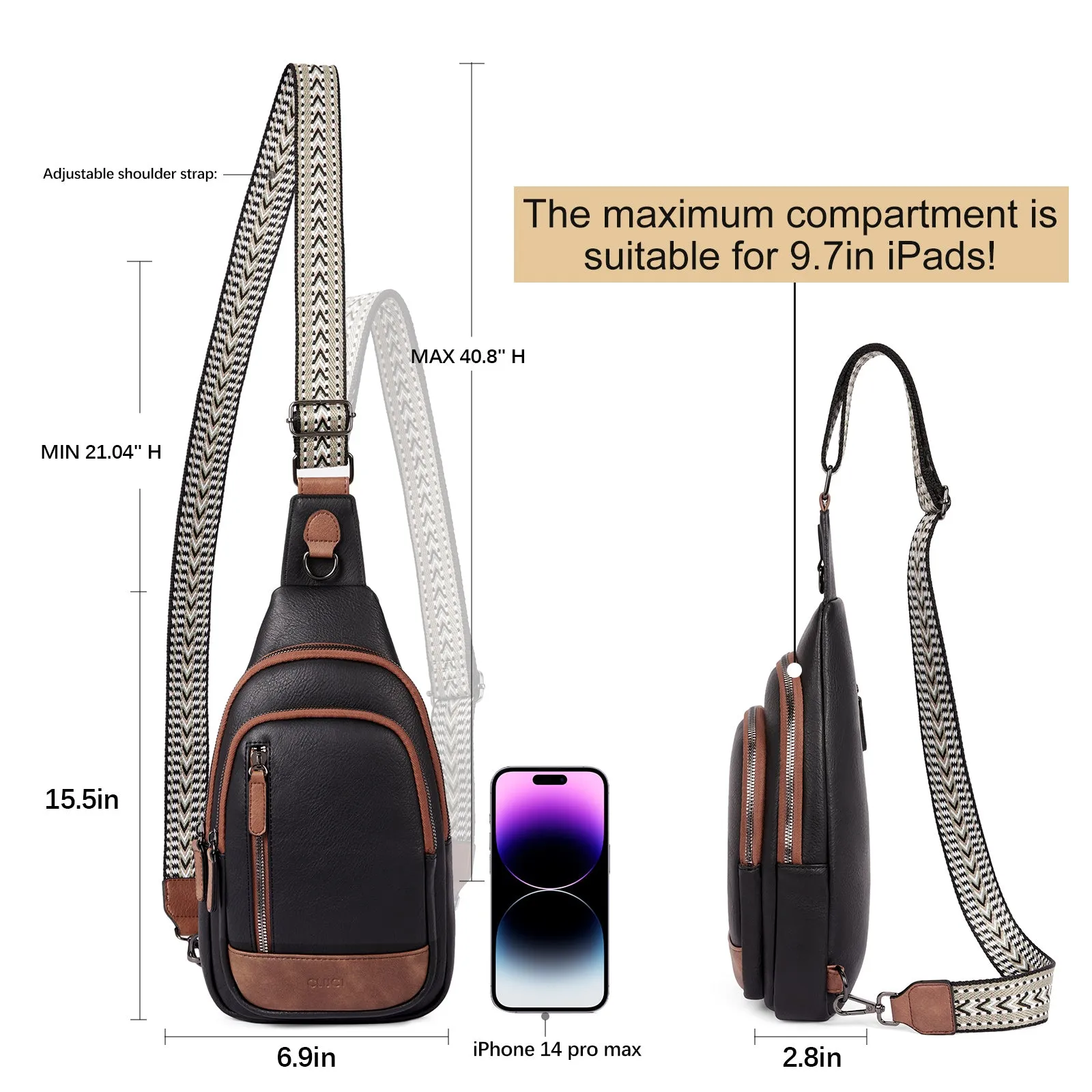 CLUCI Sling Bag for Women Crossbody Leather