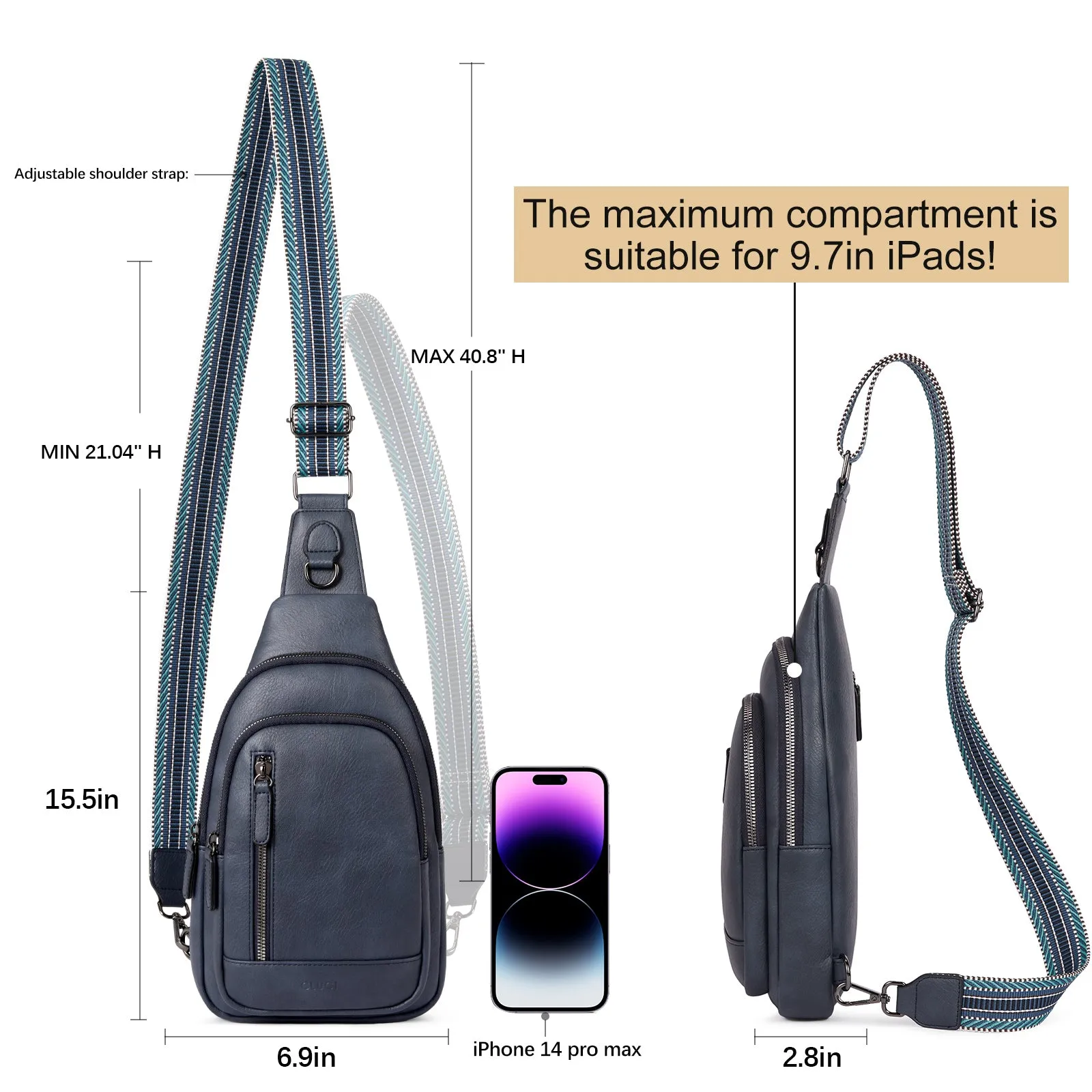 CLUCI Sling Bag for Women Crossbody Leather