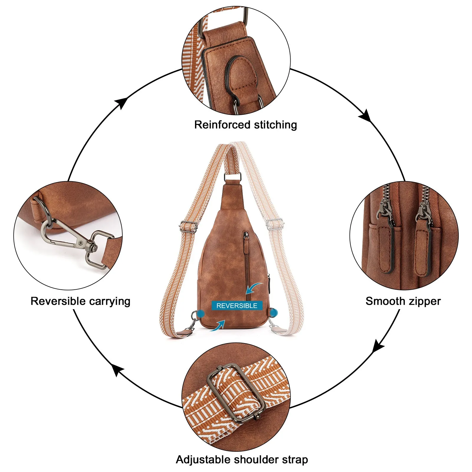 CLUCI Sling Bag for Women Crossbody Leather