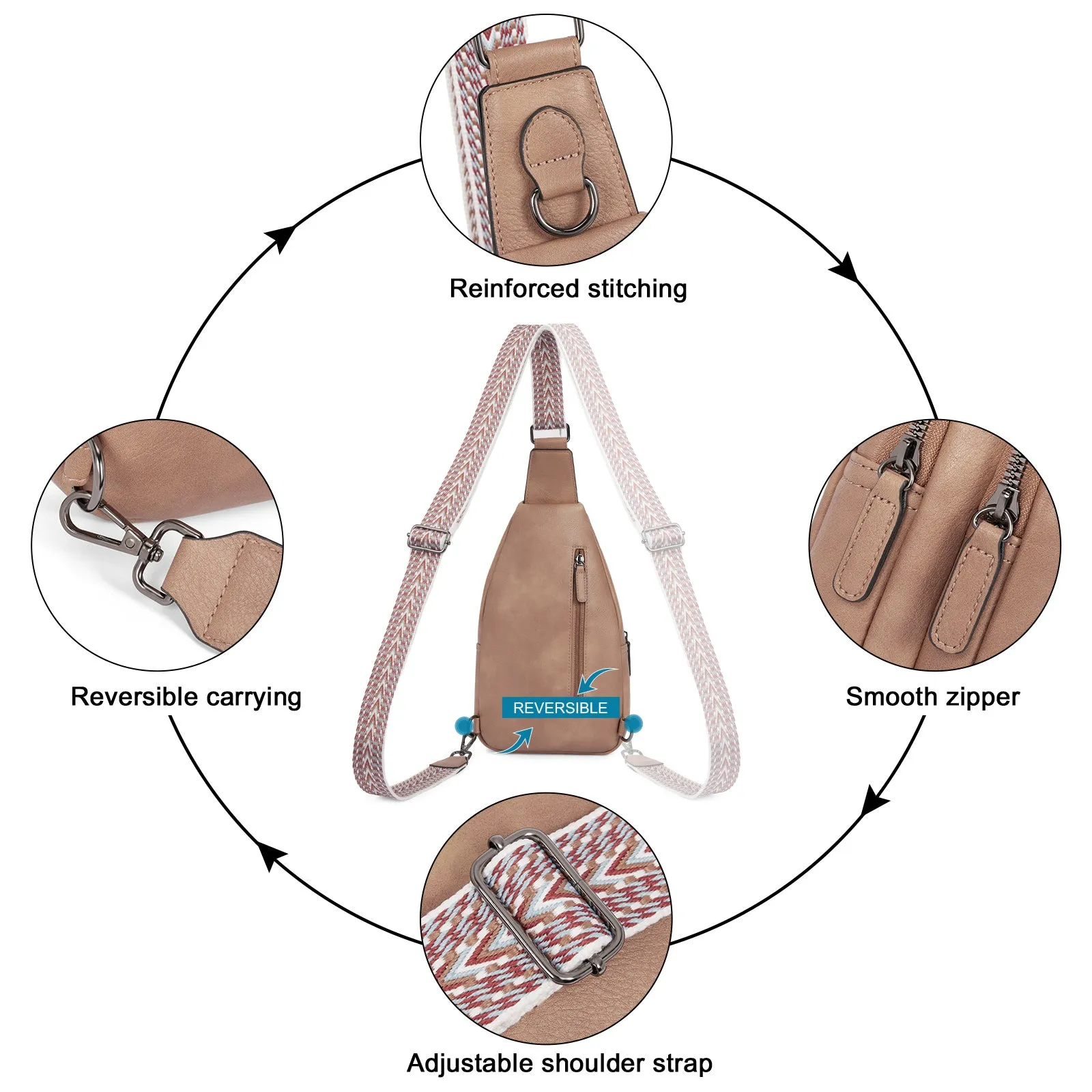 CLUCI Sling Bag for Women Crossbody Leather