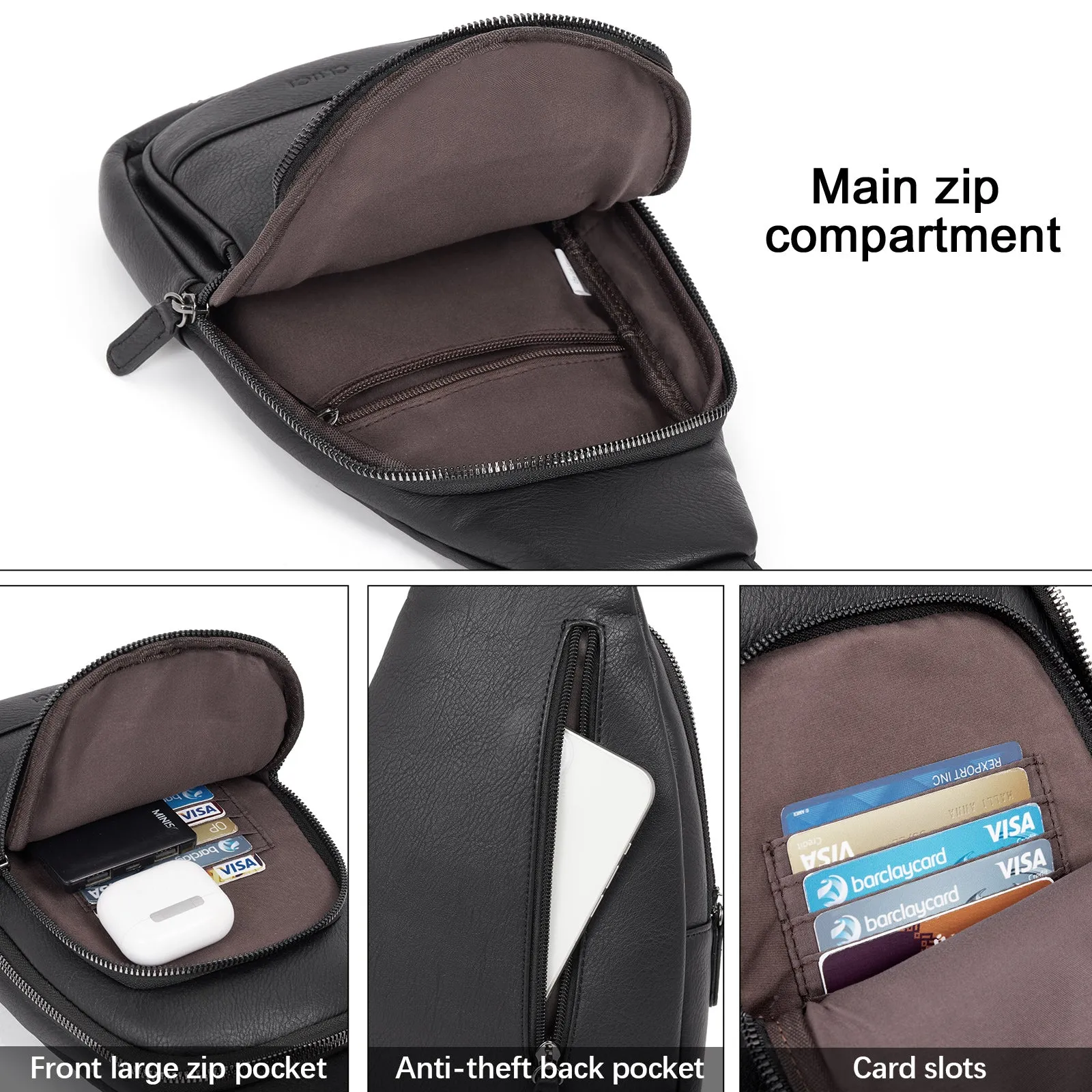 CLUCI Sling Bag for Women Crossbody Leather