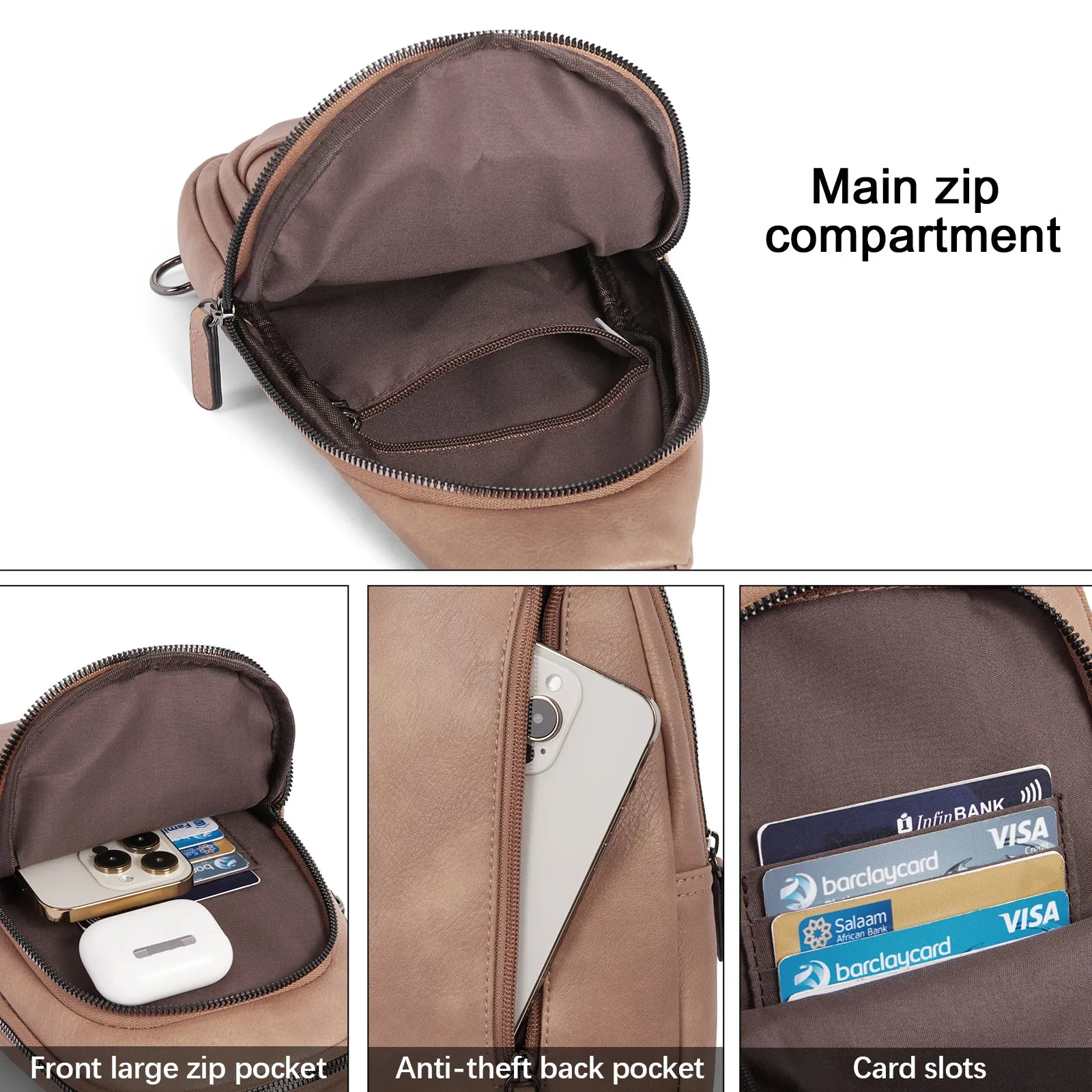 CLUCI Sling Bag for Women Crossbody Leather