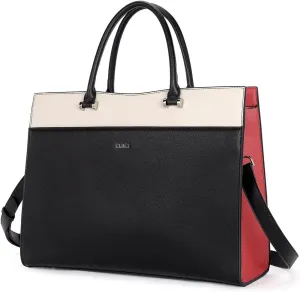 CLUCI Women Briefcase Leather Laptop Bag for Women 15.6inch Computer Bag Messenger Business Work Tote