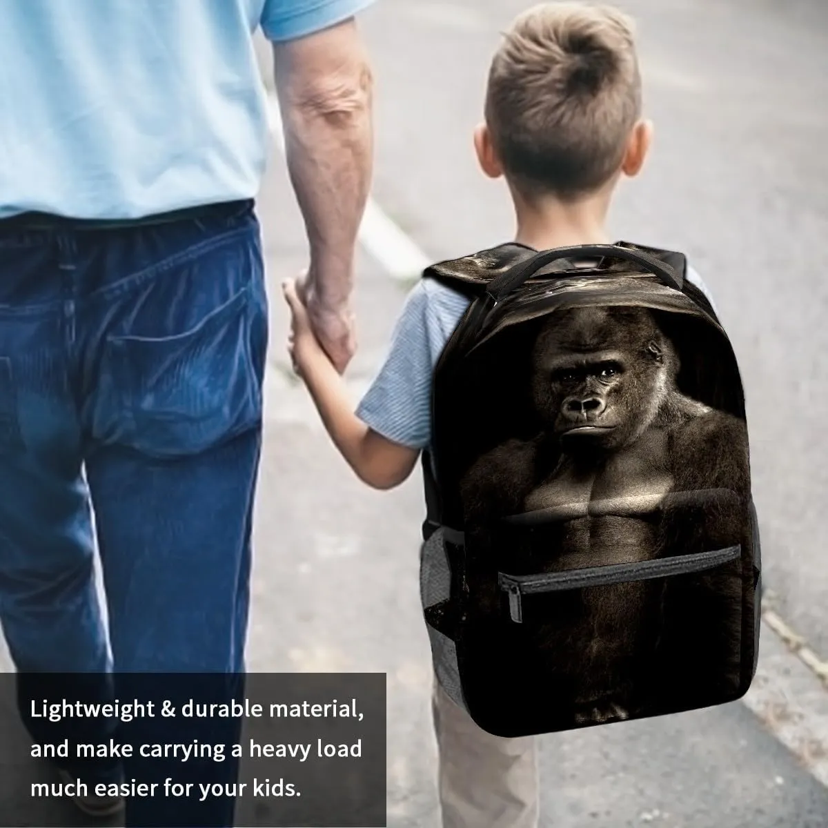 College Bookbag Monkey Animal School Bag Business Laptop Backpack Travel Hiking Daypack Large Diaper Bag for Adult Girls Boys