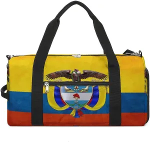 Colombia Flag Gym Bag-Workout Organizer with Water Resistant Compartments for Gym Lovers