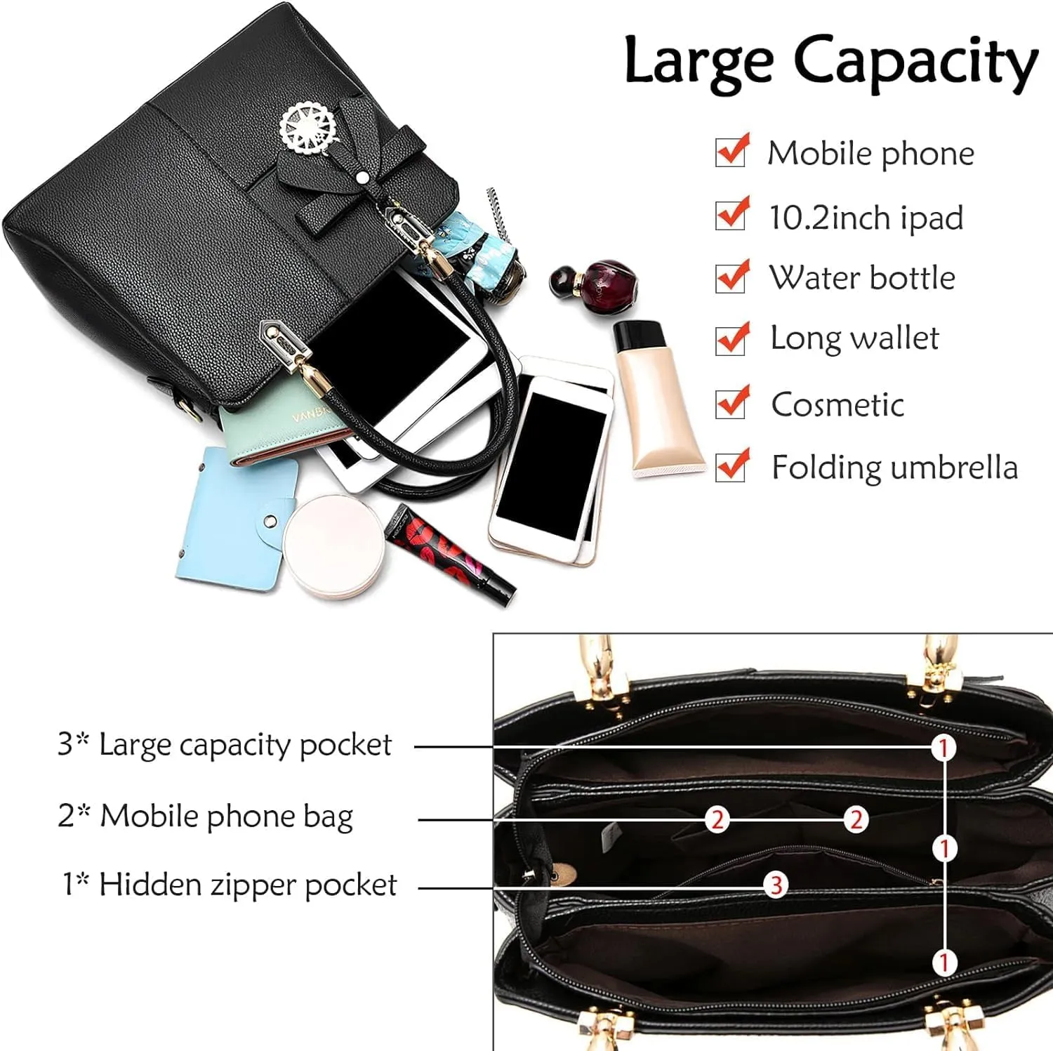 Color Block Women Handbag Elegant Womens Shoulder Bag Crossbody Bag