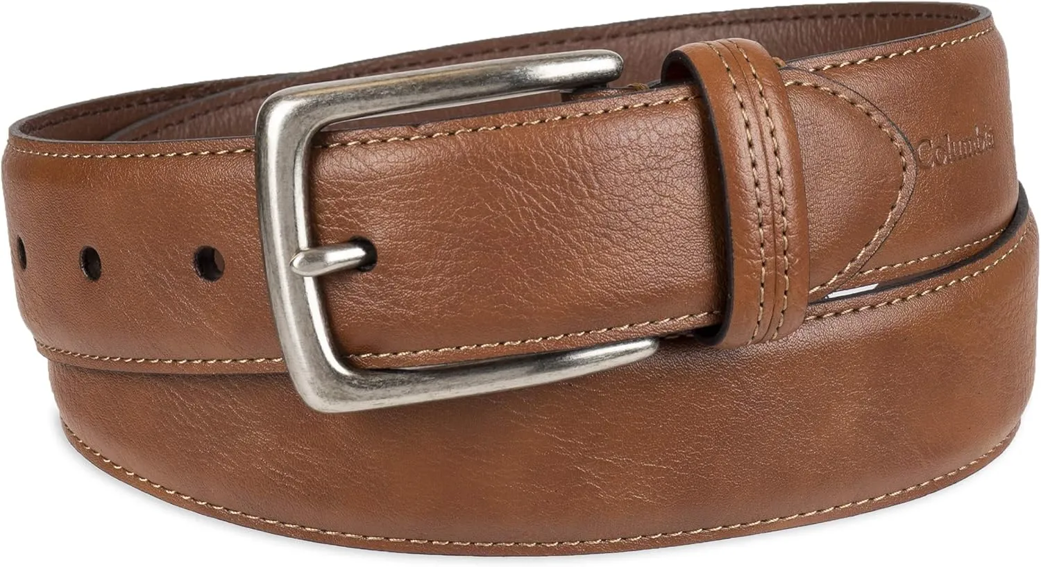 Columbia Men’s Trinity Logo Everyday Casual Dress Belt, Regular and Big and Tall Sizing