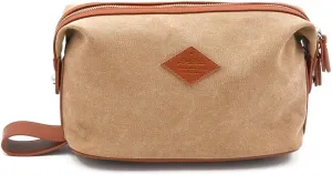 Convenience Kits International Premium Canvas Toiletry Bag (Khaki)