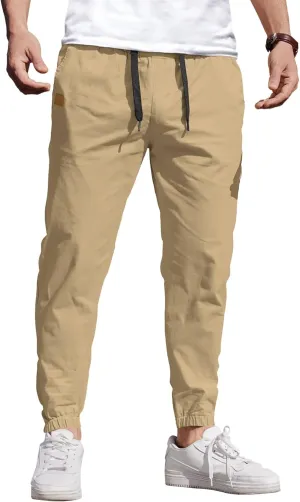 COOFANDY Mens Casual Joggers Pants Elastic Drawstring Chino Cargo Pants Hiking Outdoor Track Sweatpants