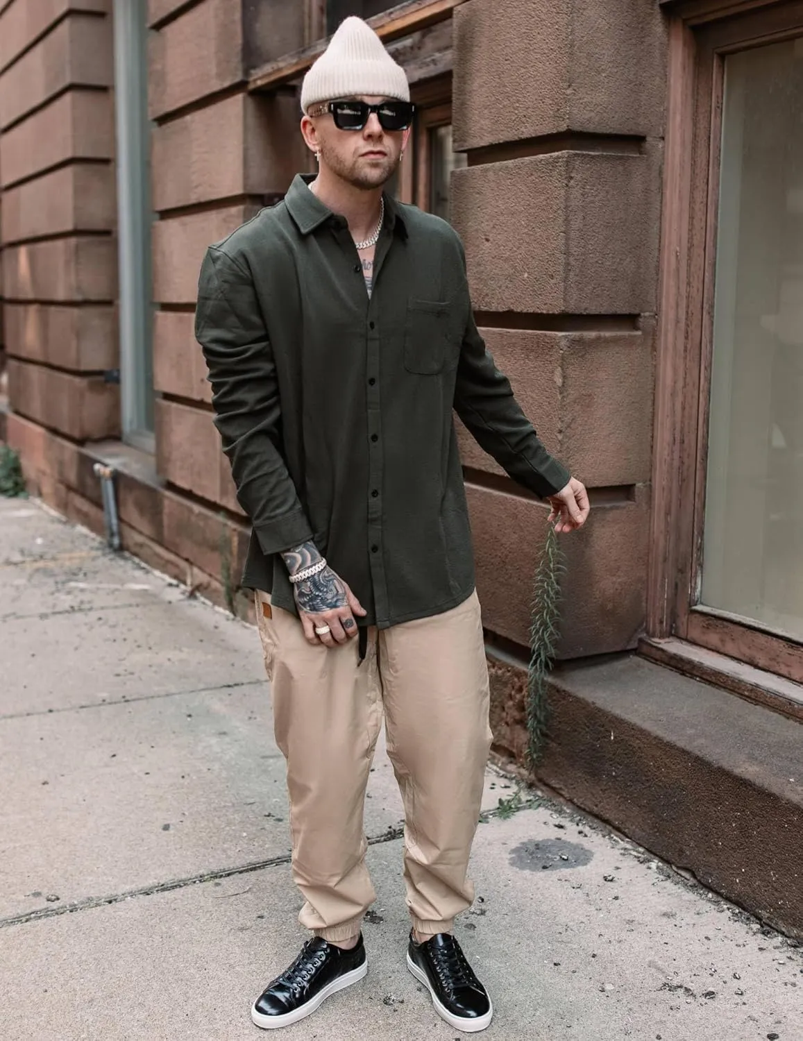 COOFANDY Mens Casual Joggers Pants Elastic Drawstring Chino Cargo Pants Hiking Outdoor Track Sweatpants