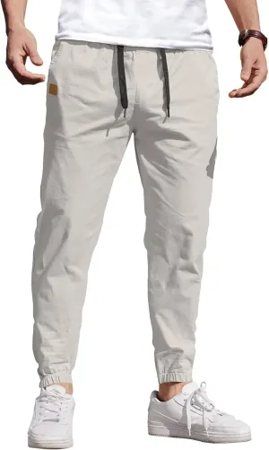 COOFANDY Mens Casual Joggers Pants Elastic Drawstring Chino Cargo Pants Hiking Outdoor Track Sweatpants