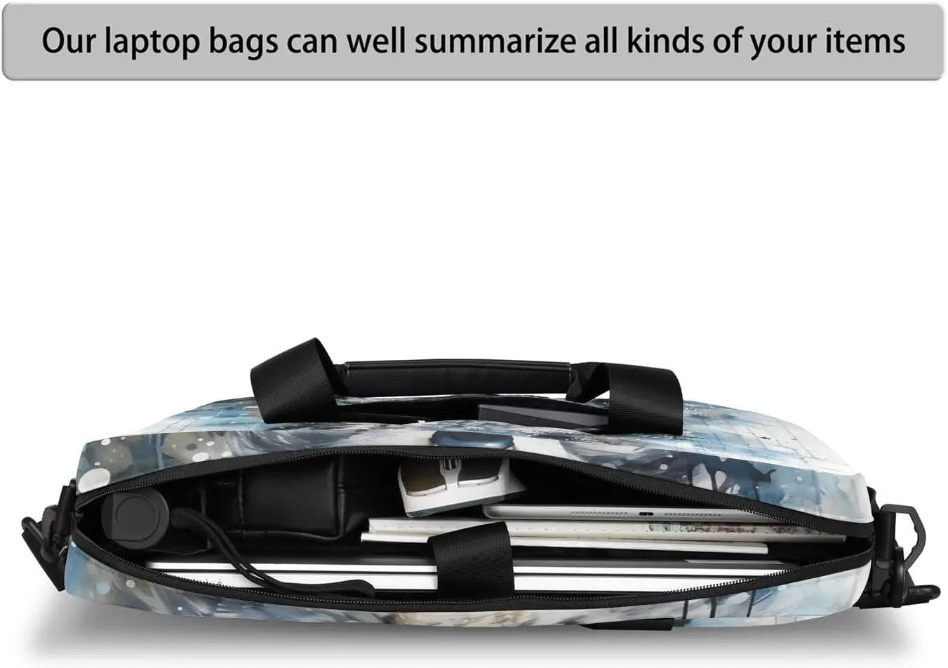 Cool Wolf Laptop Bag 15.6 Inch Waterproof Laptop Sleeve Case with Shoulder Straps Computer Case Cover Slim Briefcase for Men and Women