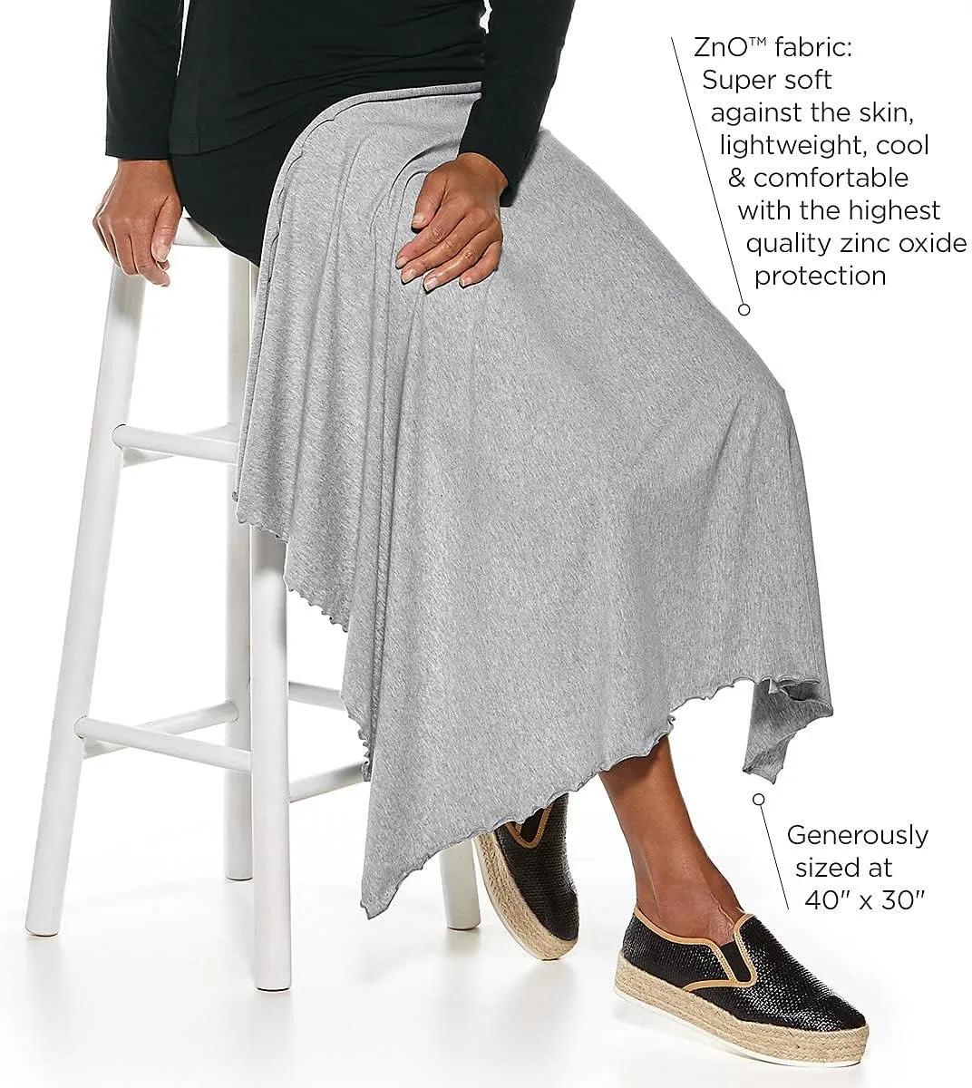 Coolibar UPF 50  Savannah Sun Blanket - Sun Protective (One Size- Grey/White Stripe)