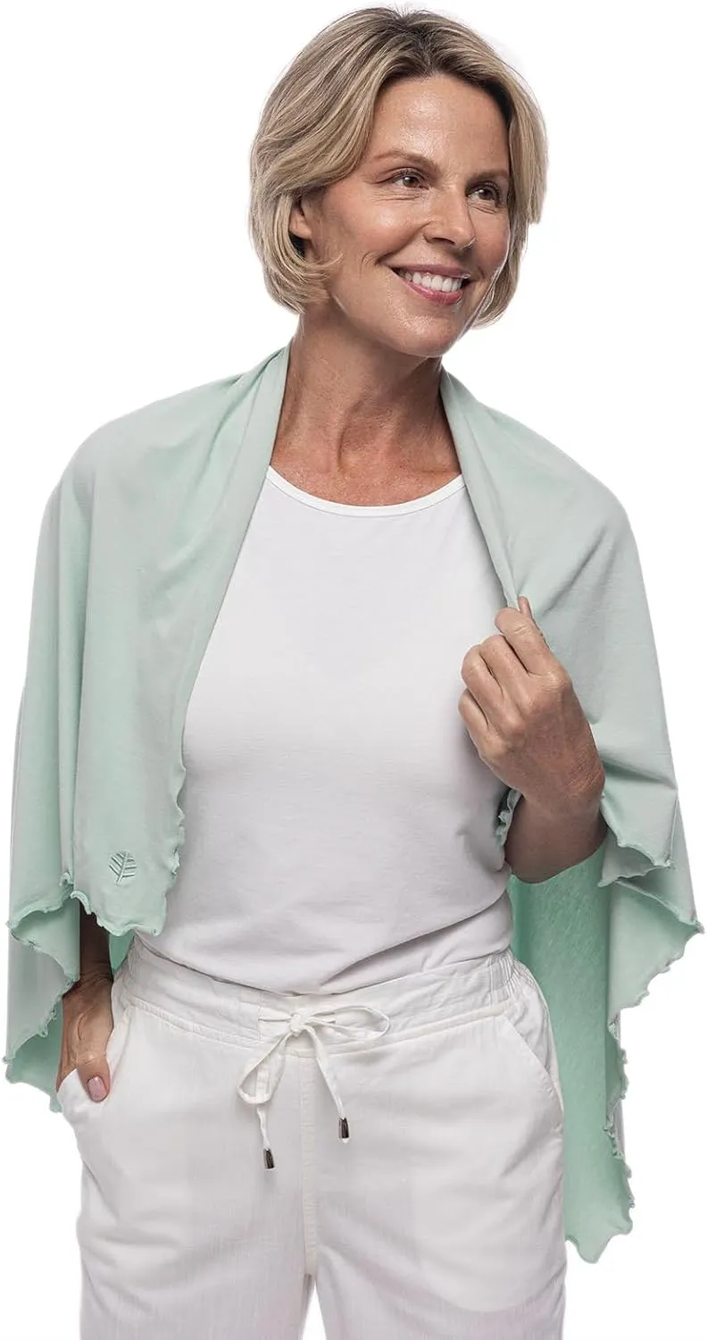 Coolibar UPF 50  Savannah Sun Blanket - Sun Protective (One Size- Misty Aqua)