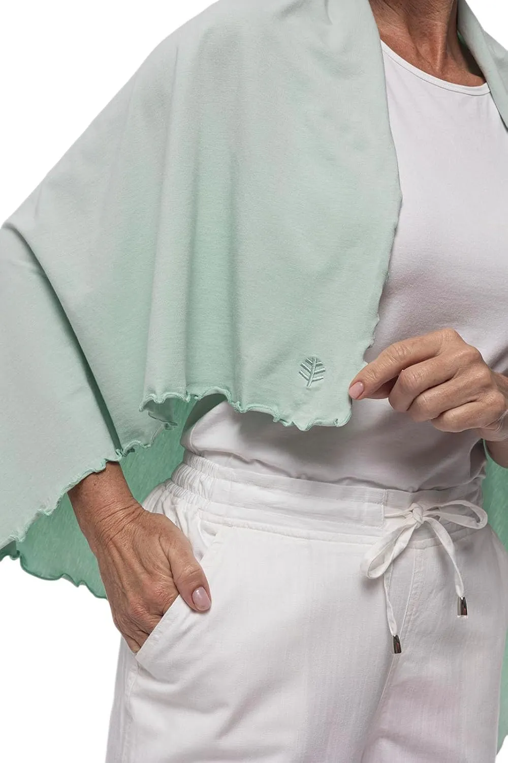 Coolibar UPF 50  Savannah Sun Blanket - Sun Protective (One Size- Misty Aqua)