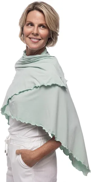 Coolibar UPF 50  Savannah Sun Blanket - Sun Protective (One Size- Misty Aqua)