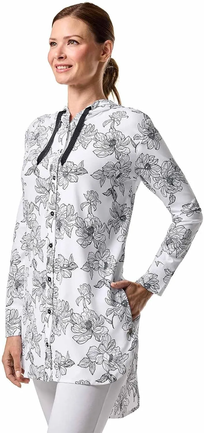 Coolibar UPF 50  Women's Palma Aire Beach Shirt - Sun Protective