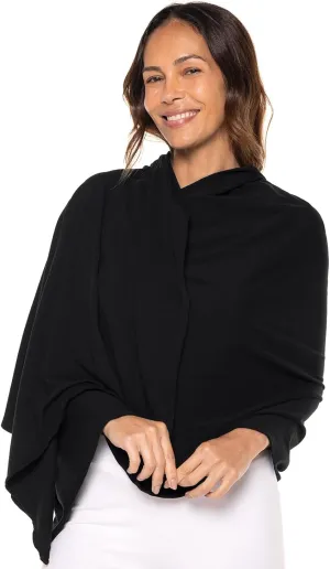 Coolibar UPF 50  Women's Sanibel Everyday Beach Shawl, Tulip Pink, OS, Solid - Sun Protective