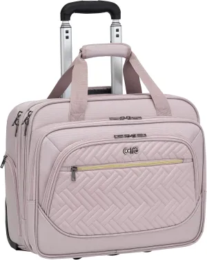 Coolife Rolling Laptop Briefcase 17.3 Inch Laptop Case Roller Computer Bag with Wheels Mobile Office Computer Brief