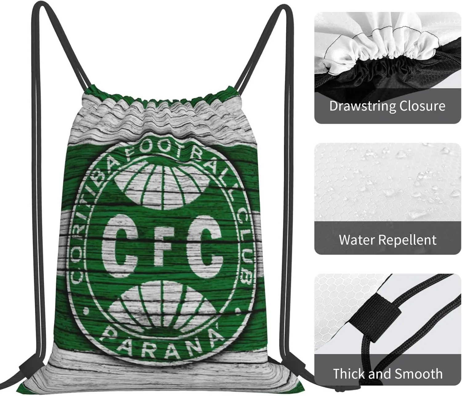 Coritiba Foot Ball Club Unisex Adult Shoulders Bag Backpack Drawstring Bag for Shopping Swim Camp