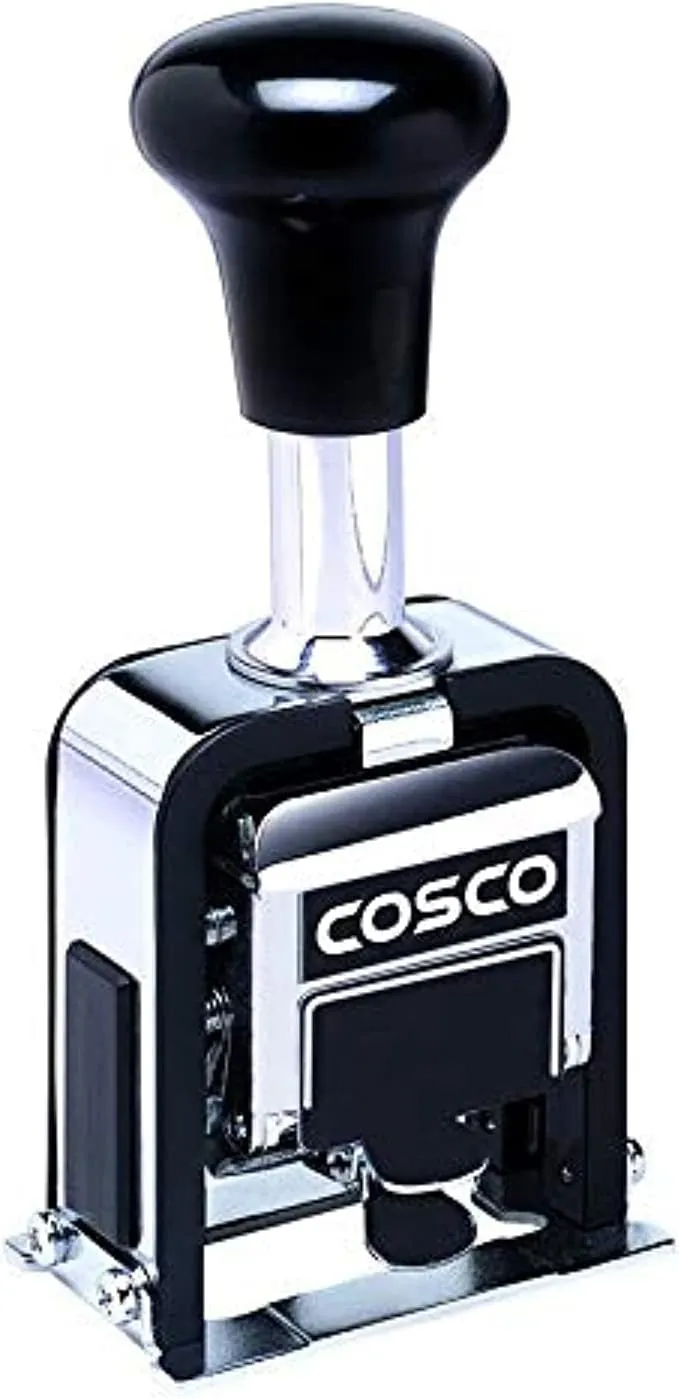 Cosco Automatic Numbering Machine, 6-Digits, 8 Modes, Black Ink (026138)