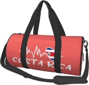 Costa Rica Heartbeat Duffel Bag Gym Bag Travel Sports Tote Large Foldable Beach Swim Yoga9