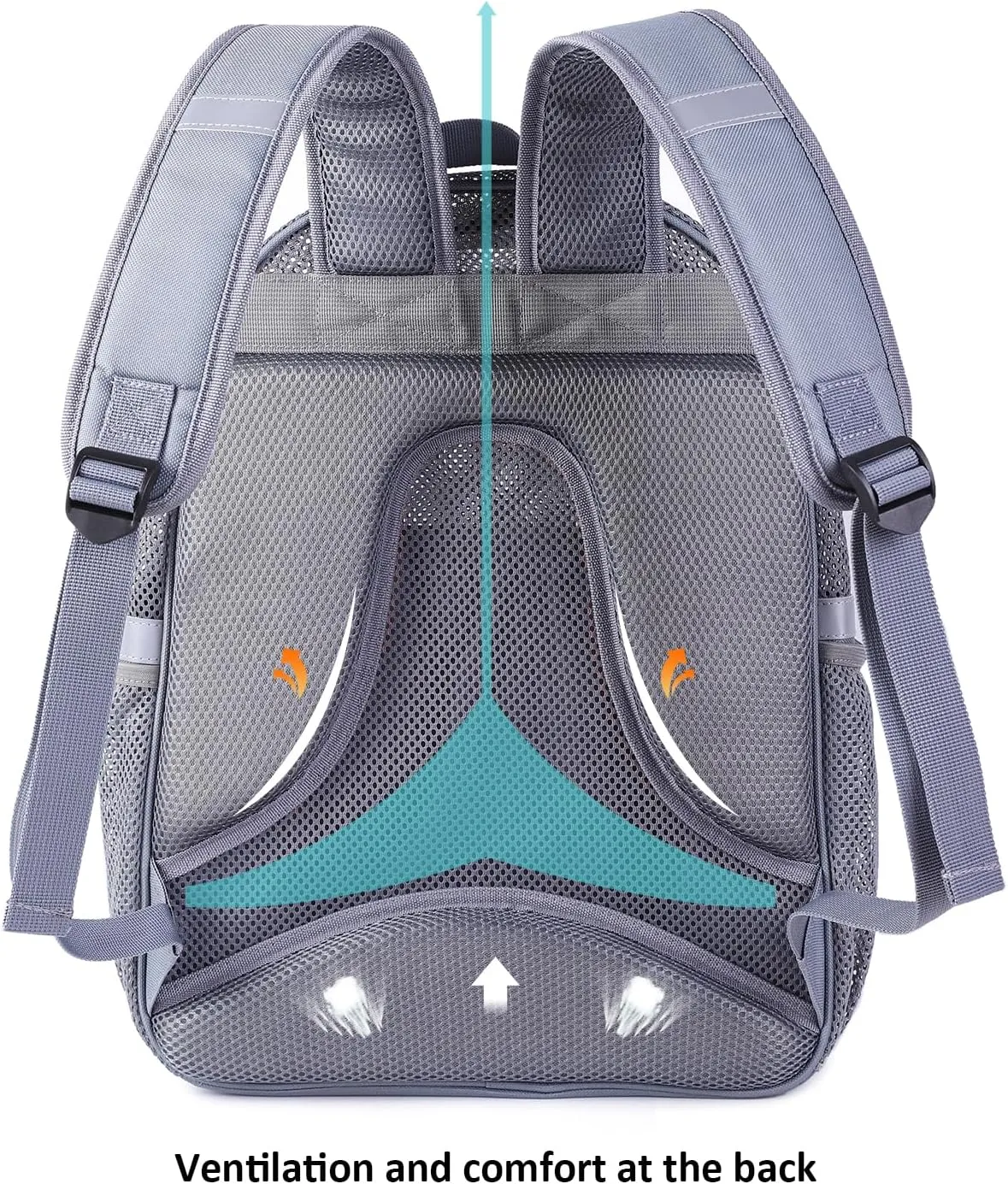 COVAX Mesh Backpack for Adults, Mesh School Bookbag Girls Boys, Semi-transparent net Back Pack for Gym, Work, Sports, Travel (Grey)