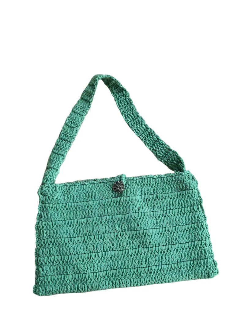 Crochet Hand Bag Green