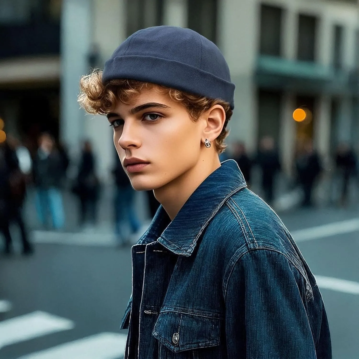 Croogo Brimless Docker Cap - Rolled Cuff Harbour Hat Unisex Skull Sailor Fisherman No Visor Cool Beanie Watch Cap