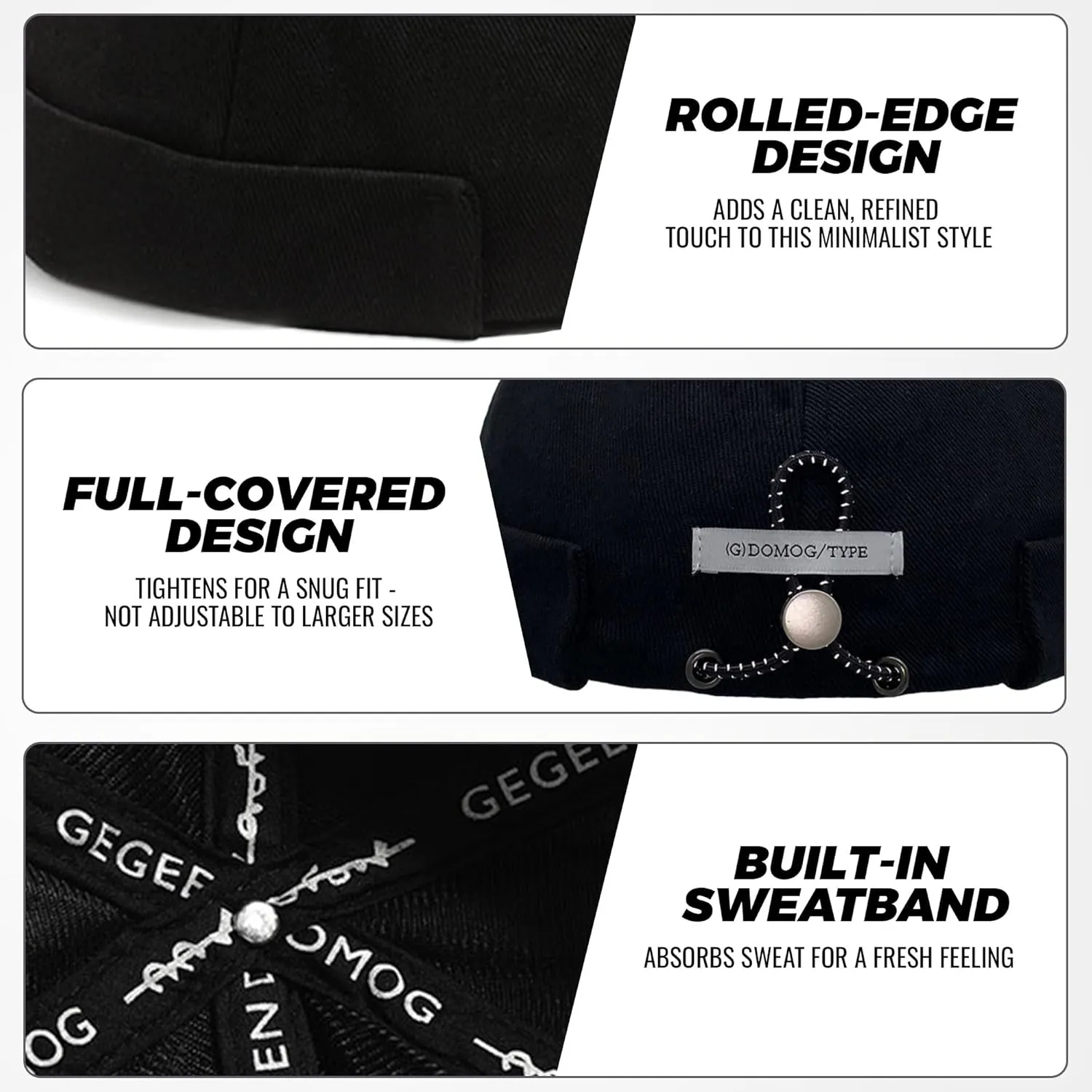 Croogo Brimless Docker Cap - Rolled Cuff Harbour Hat Unisex Skull Sailor Fisherman No Visor Cool Beanie Watch Cap