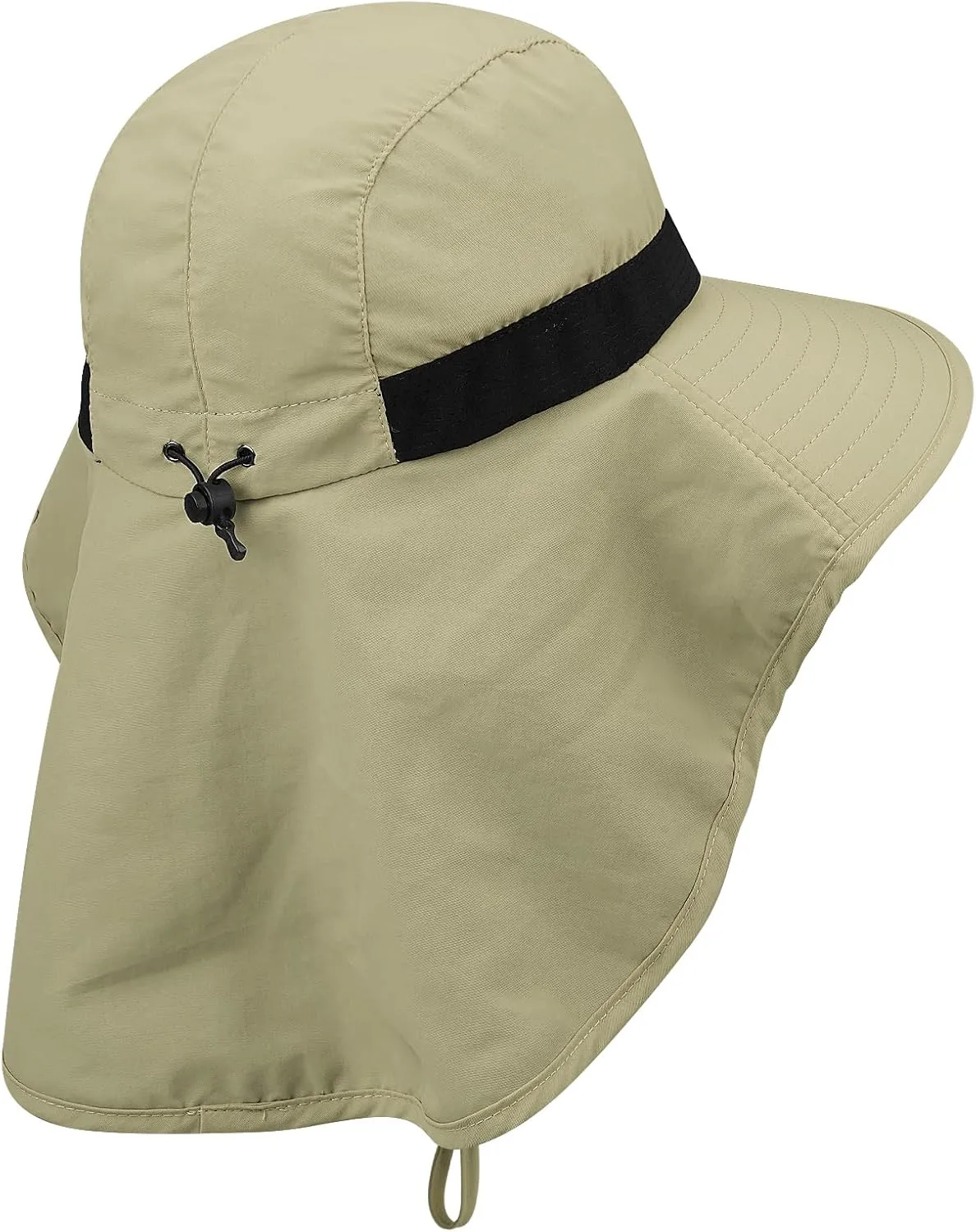 Croogo Wide Brim Sun Hat with Neck Flap Mesh UV Protection Quick Dry Fishing Hats Waterproof Summer Hiking Hat for Men Women