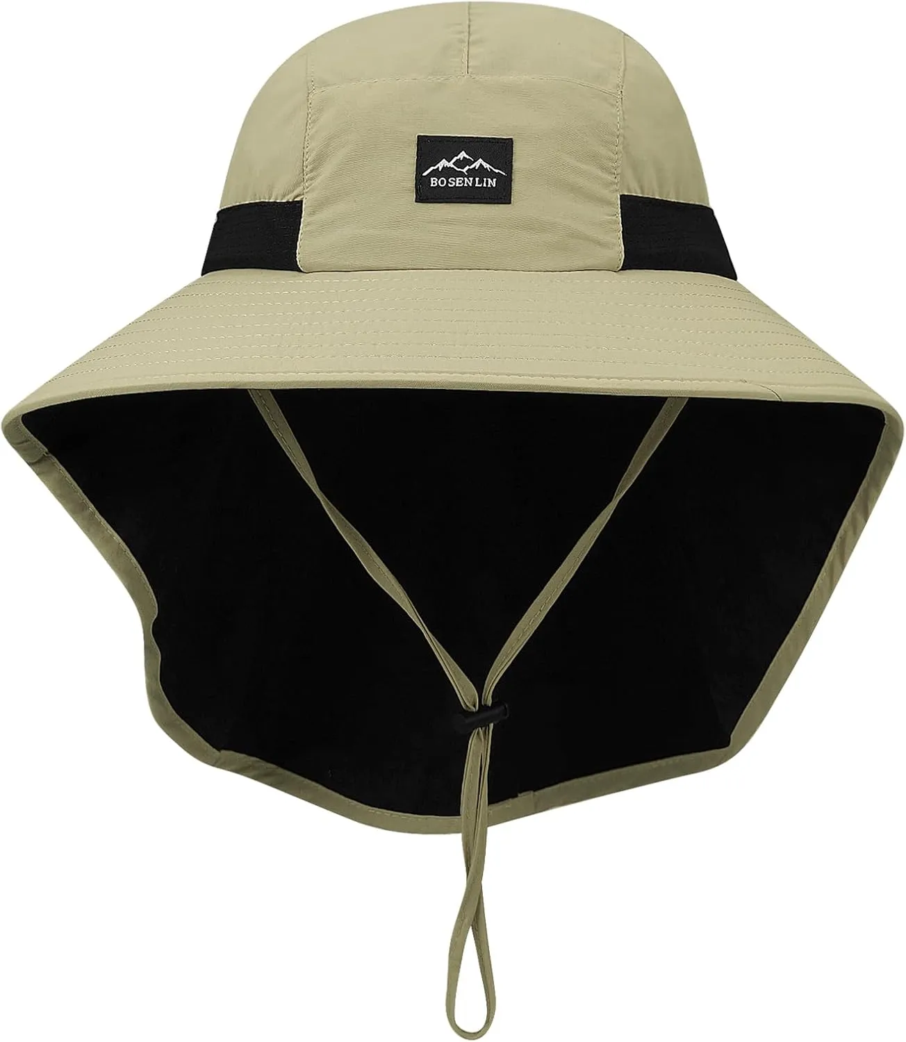 Croogo Wide Brim Sun Hat with Neck Flap Mesh UV Protection Quick Dry Fishing Hats Waterproof Summer Hiking Hat for Men Women