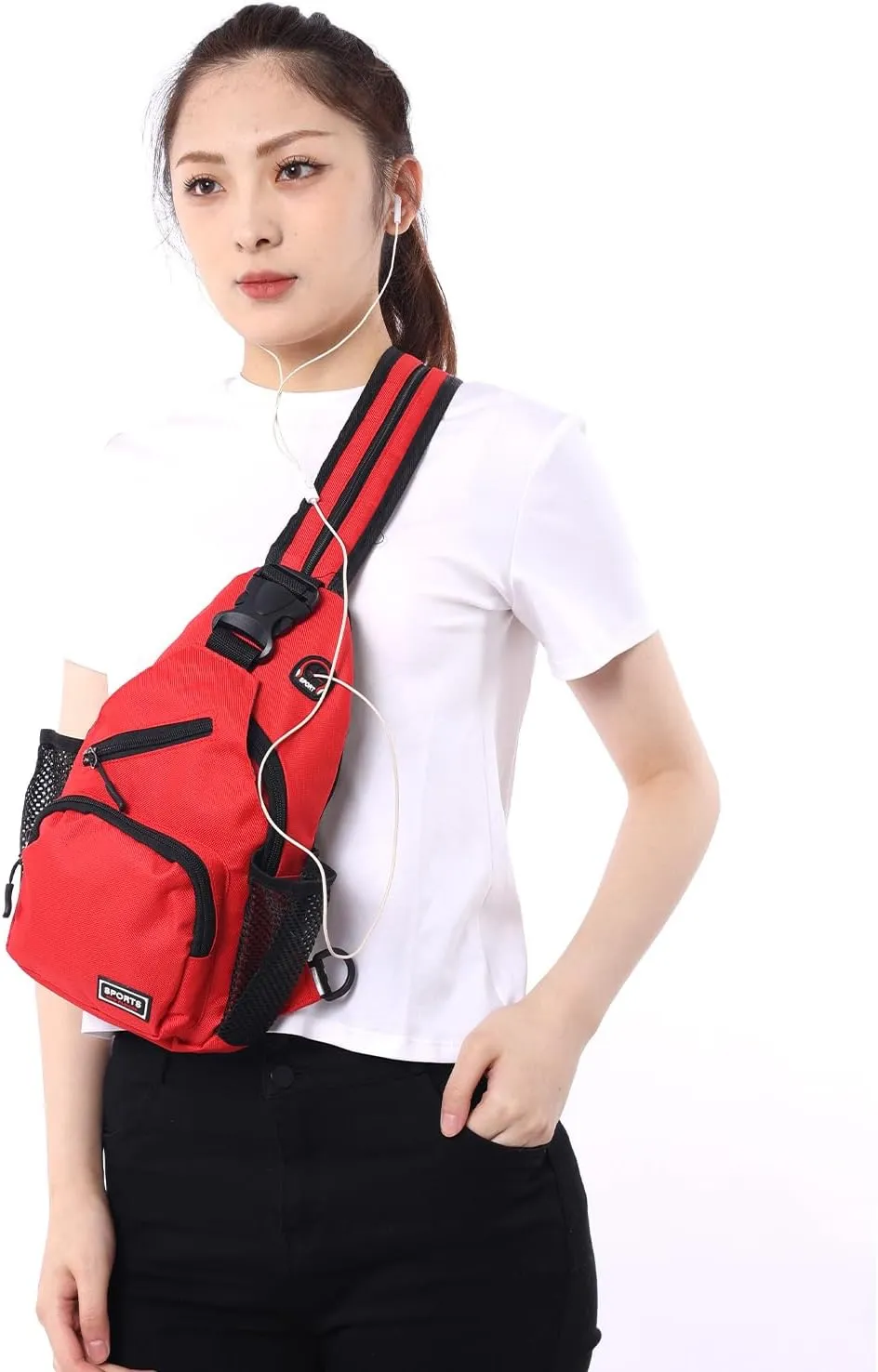 Cross Body Bag Sling Backpack Bag,Crossbody Bag Chest Bag with Belt Waist Pack for Women Man