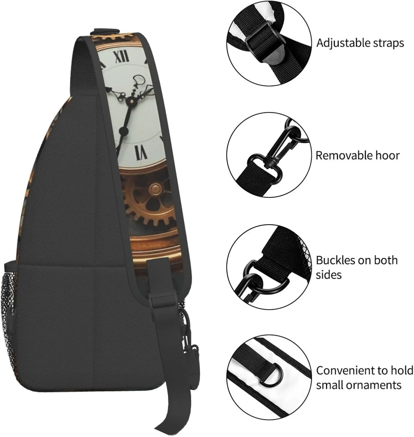 Cross Chest Bag Diagonally Sling Backpack Crossbody Shoulder Bag Seals on ice Sling Bag Travel Hiking Daypack