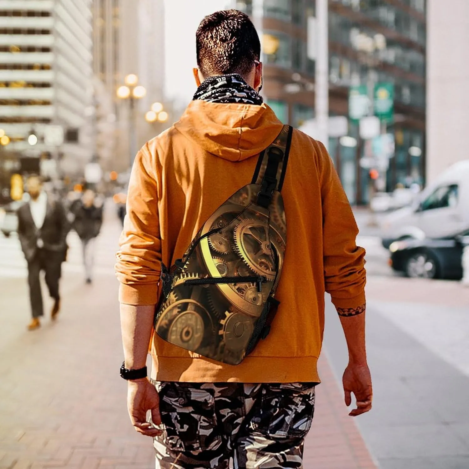 Crossbody Bag for Women Men Chest Bag Cute Little Fox Sling Bag Crossbody Shoulder Bag Sling Backpack