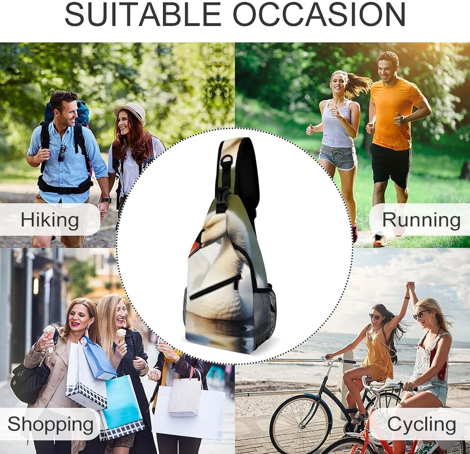 Crossbody Bag for Women Men Chest Bag Cute Sloth Sling Bag Crossbody Shoulder Bag Sling Backpack