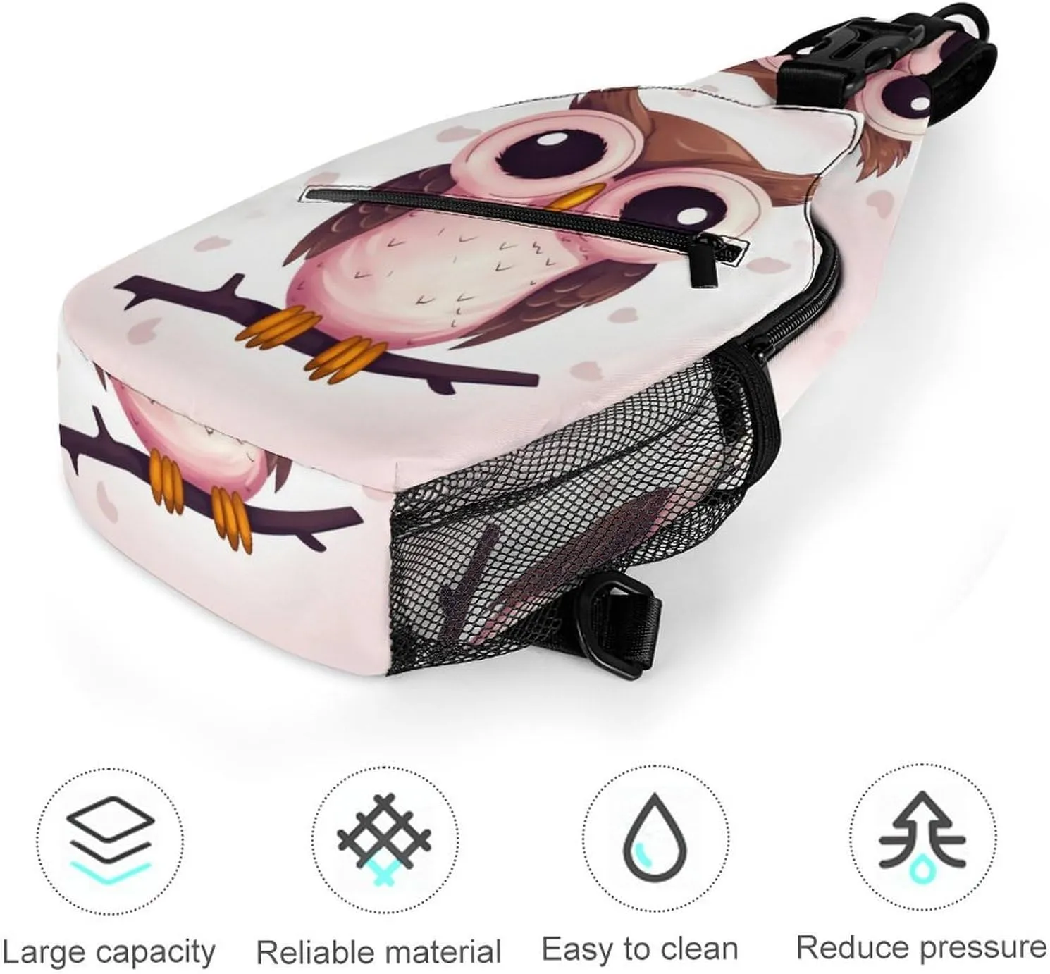 Crossbody Bag for Women Men Chest Bag Cute Sloth Sling Bag Crossbody Shoulder Bag Sling Backpack