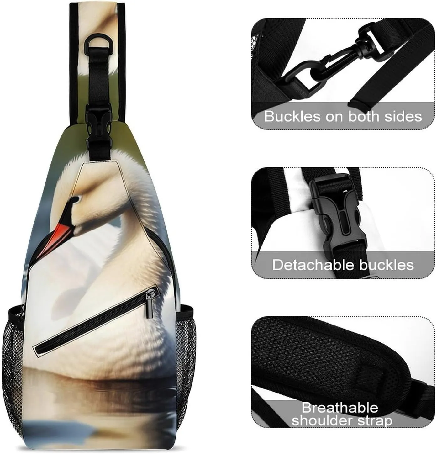 Crossbody Bag for Women Men Chest Bag Cute Sloth Sling Bag Crossbody Shoulder Bag Sling Backpack