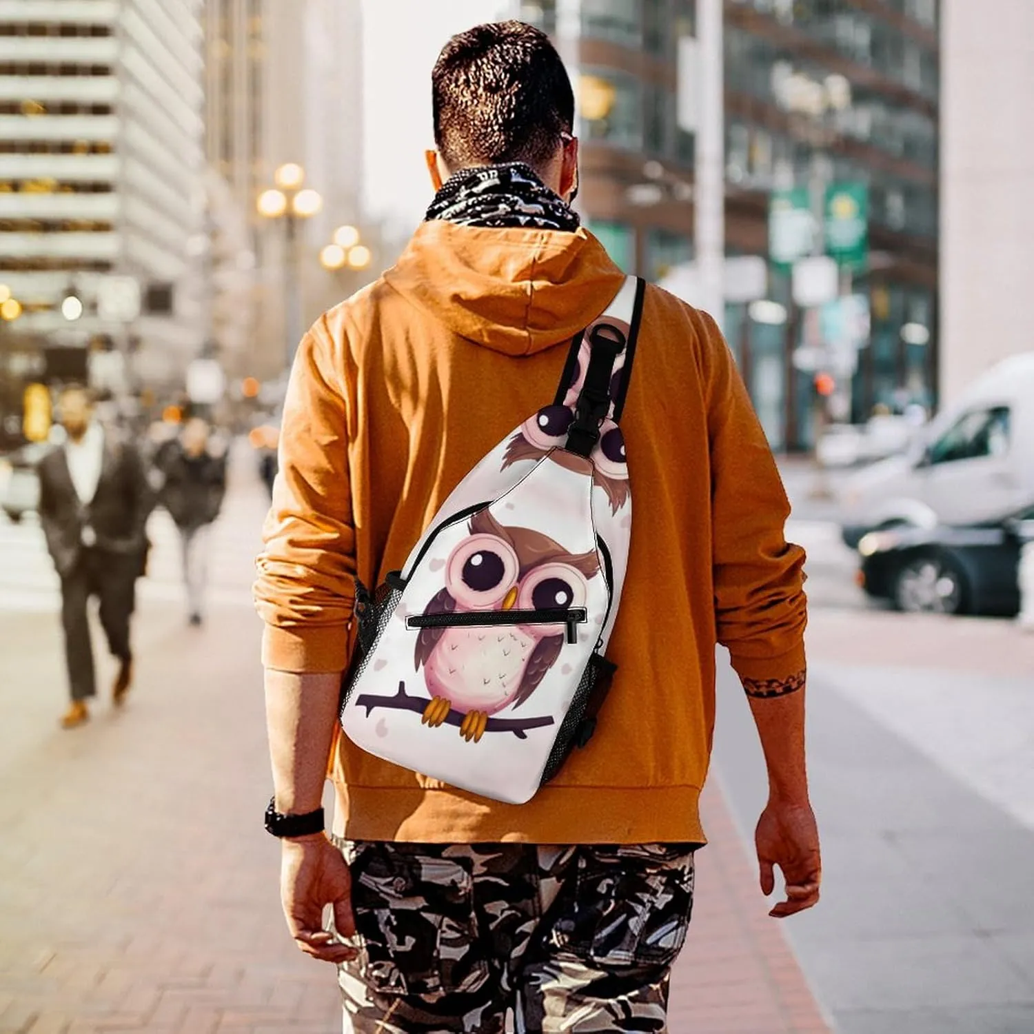 Crossbody Bag for Women Men Chest Bag Cute Sloth Sling Bag Crossbody Shoulder Bag Sling Backpack