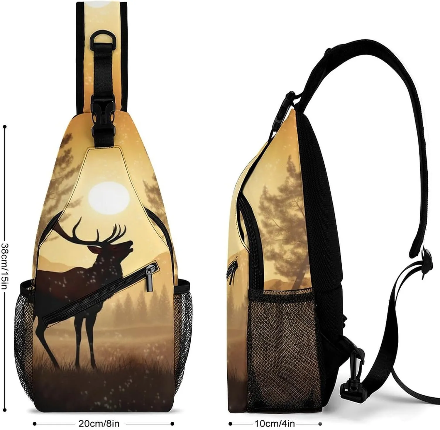 Crossbody Bag for Women Men Chest Bag Flying Dragon Sling Bag Crossbody Shoulder Bag Sling Backpack