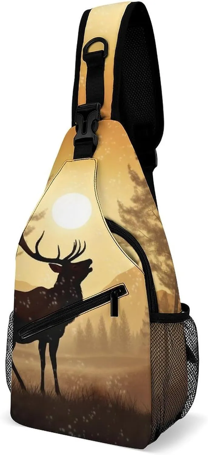 Crossbody Bag for Women Men Chest Bag Flying Dragon Sling Bag Crossbody Shoulder Bag Sling Backpack