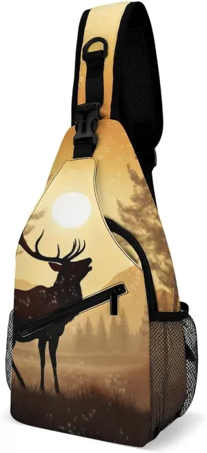Crossbody Bag for Women Men Chest Bag Flying Dragon Sling Bag Crossbody Shoulder Bag Sling Backpack