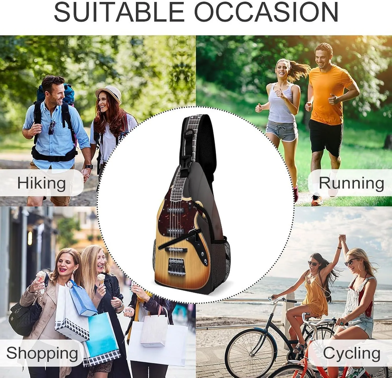 Crossbody Bag for Women Men Chest Bag Harp Seal Painting Sling Bag Crossbody Shoulder Bag Sling Backpack