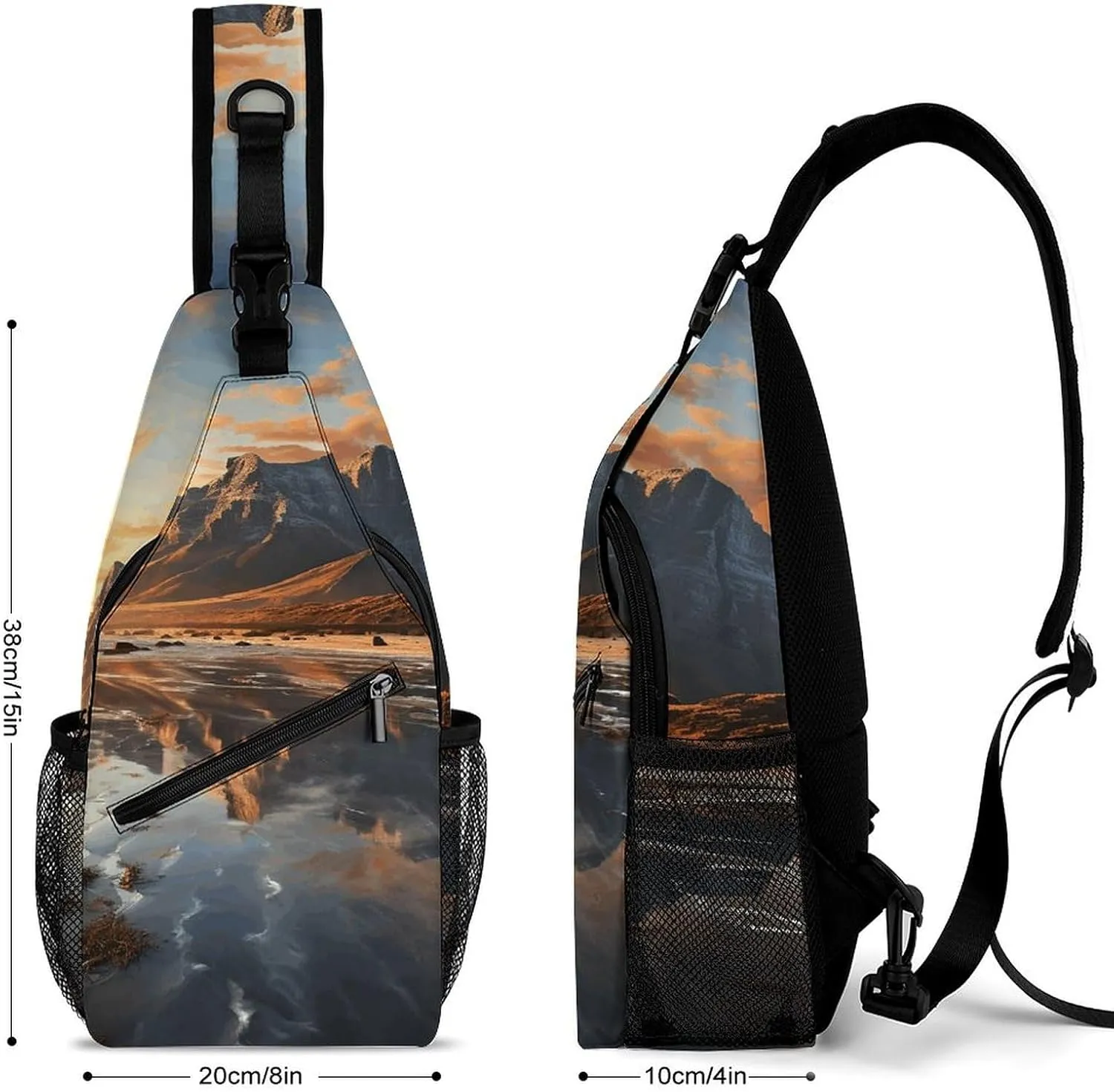 Crossbody Bag for Women Men Chest Bag Meat Slices Pattern Sling Bag Crossbody Shoulder Bag Sling Backpack