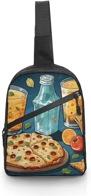 Crossbody Bag for Women Men Chest Bag New Year Pyrotechnics Sling Bag Crossbody Shoulder Bag Sling Backpack
