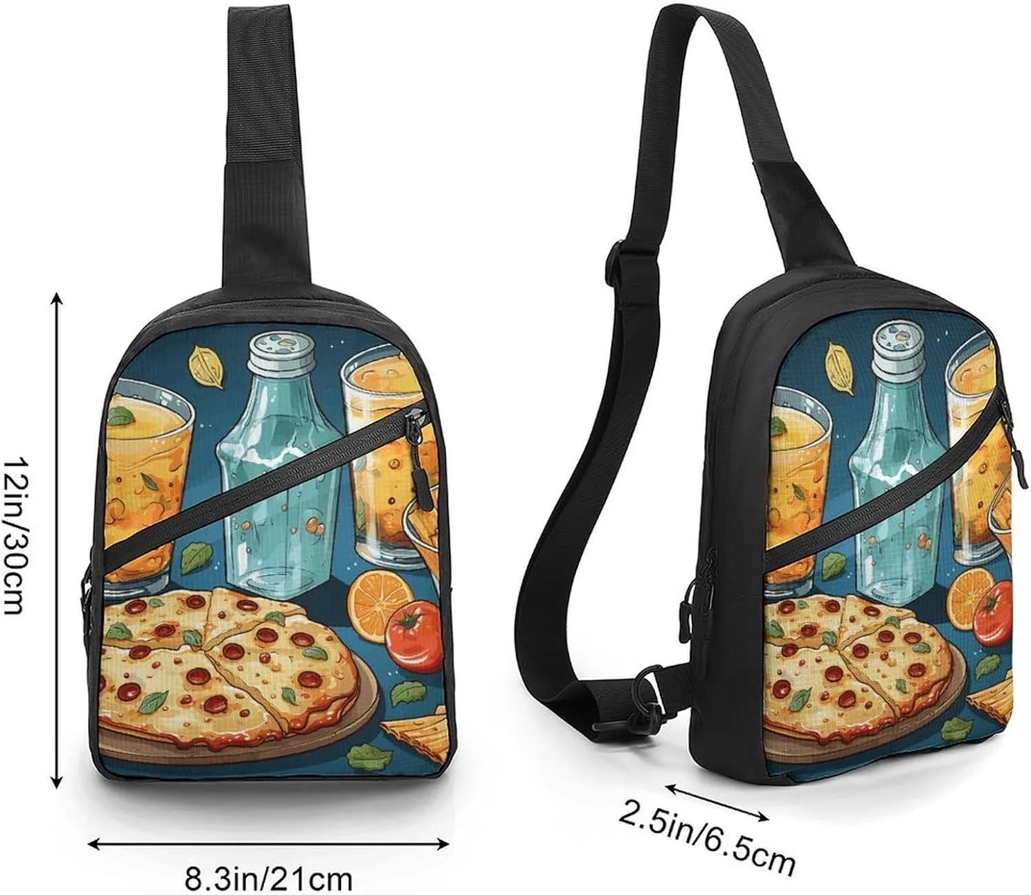 Crossbody Bag for Women Men Chest Bag New Year Pyrotechnics Sling Bag Crossbody Shoulder Bag Sling Backpack