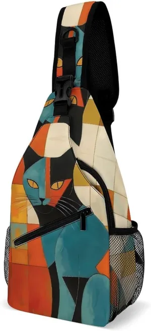 Crossbody Bag for Women Men Chest Bag Pirate Skull Sling Bag Crossbody Shoulder Bag Sling Backpack